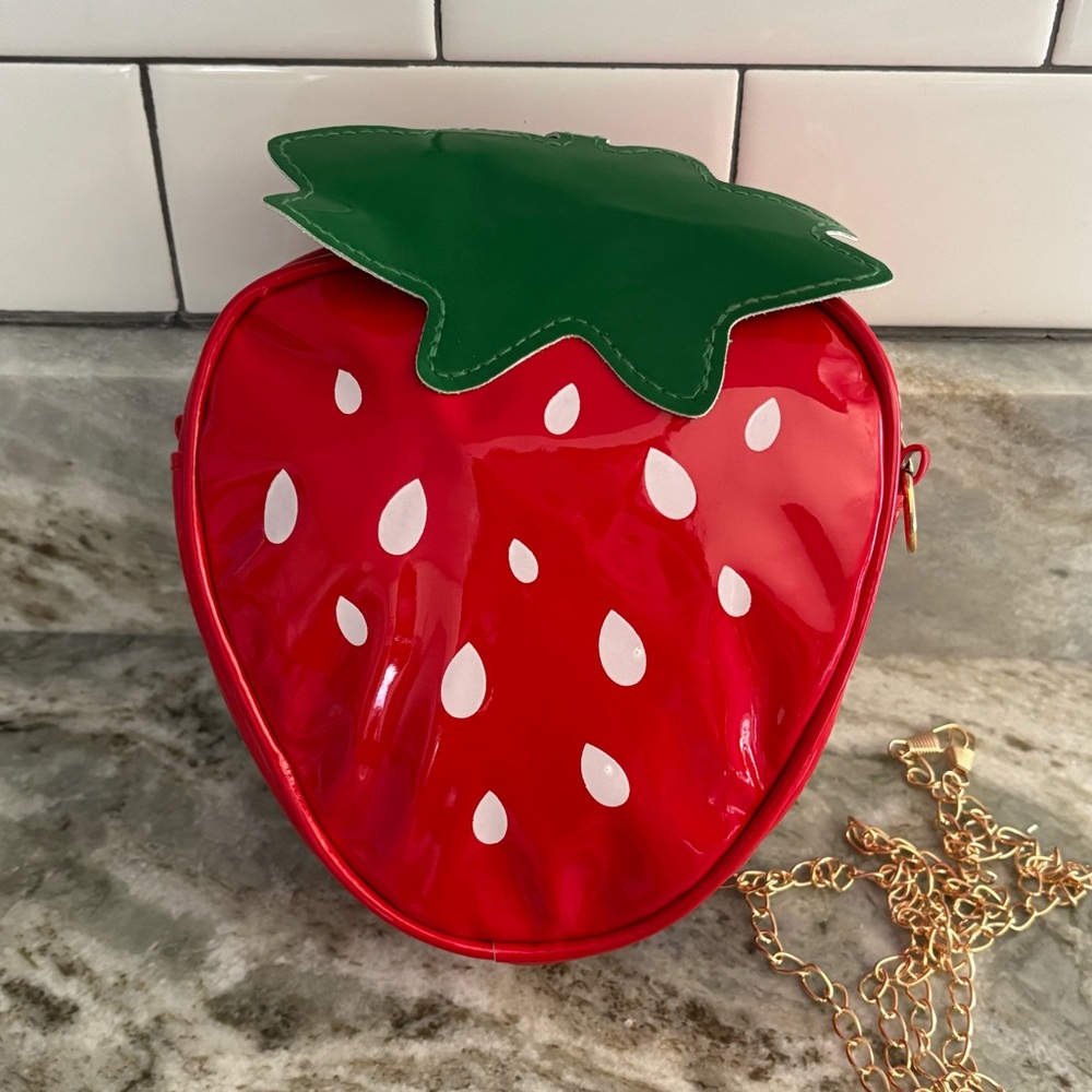 Sweet Mini Strawberry Crossbody Purse Bag - Picture 4 of 8